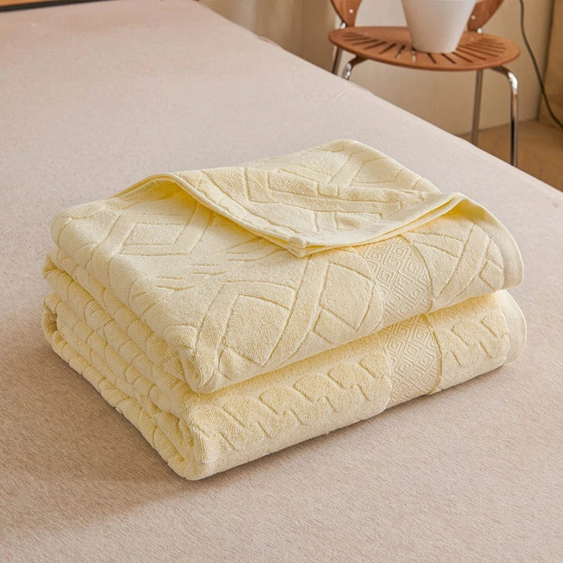 Cotton Old-Fashioned Towel Blanket for All-Season Comfort Julia M LifeStyles