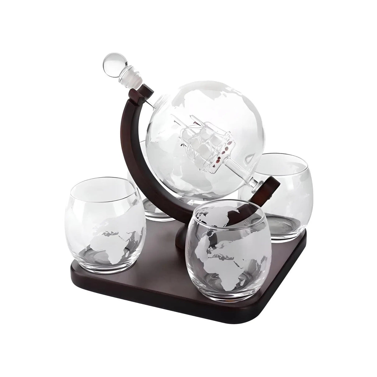 Creative Glass Decanter Set - Elegant Whiskey & Wine Globe Dispenser - Julia M LifeStyles