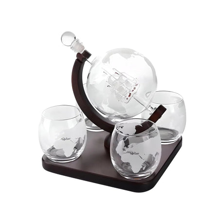 Creative Glass Decanter Set - Elegant Whiskey & Wine Globe Dispenser - Julia M LifeStyles
