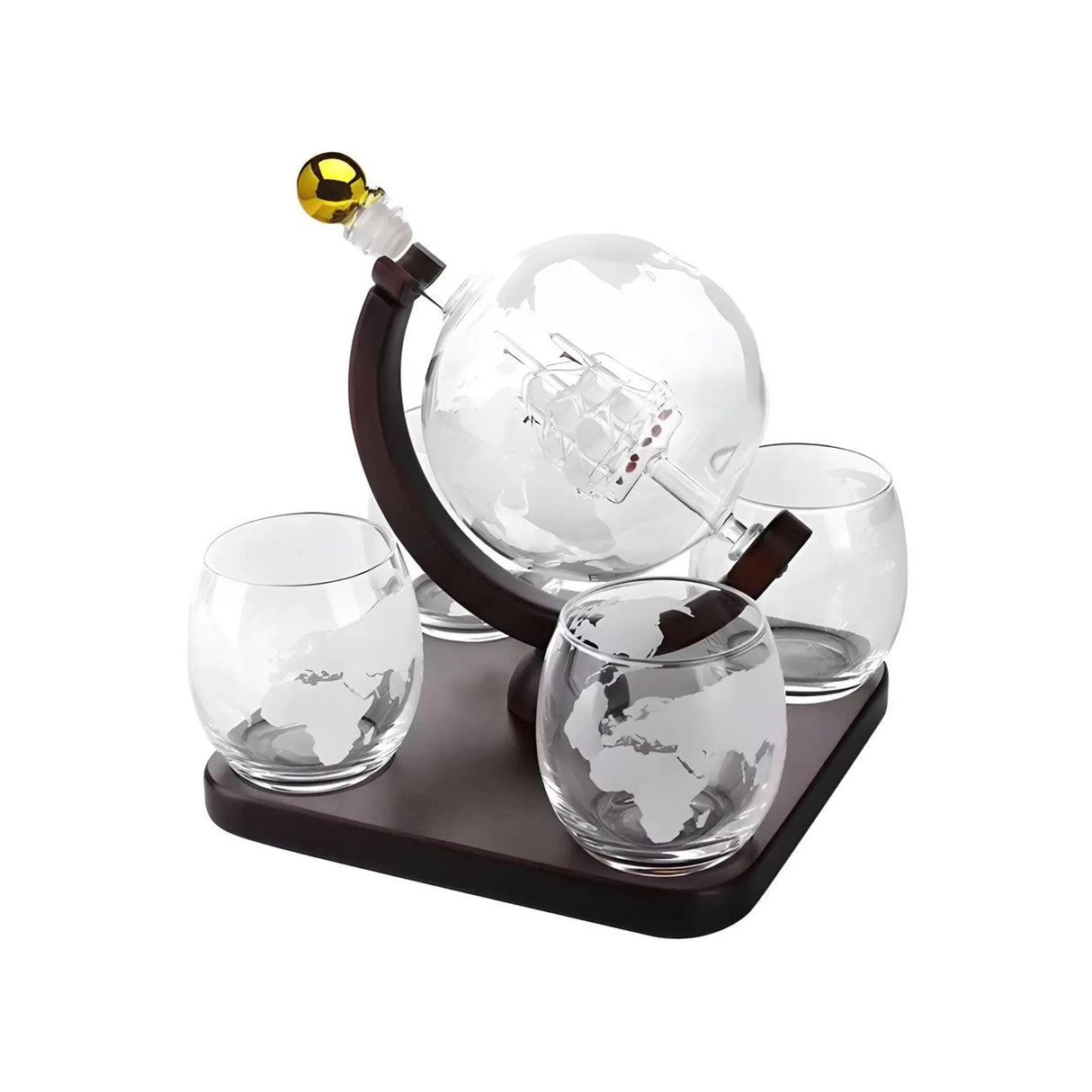 Creative Glass Decanter Set - Elegant Whiskey & Wine Globe Dispenser - Julia M LifeStyles