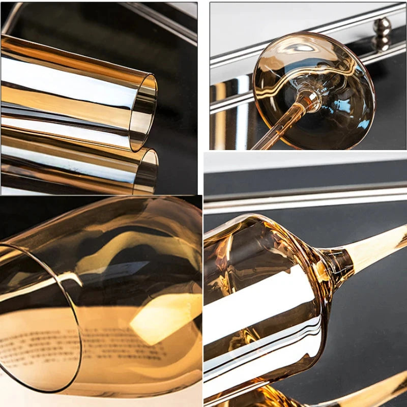 Amber Crystal Burgundy Wine Decanter Goblet - Elegant Big Belly Tasting Cup Julia M LifeStyles