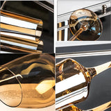 Amber Crystal Burgundy Wine Decanter Goblet - Elegant Big Belly Tasting Cup Julia M LifeStyles