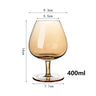 Amber Crystal Burgundy Wine Decanter Goblet - Elegant Big Belly Tasting Cup Julia M LifeStyles