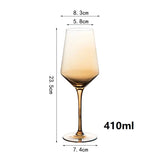 Amber Crystal Burgundy Wine Decanter Goblet - Elegant Big Belly Tasting Cup Julia M LifeStyles