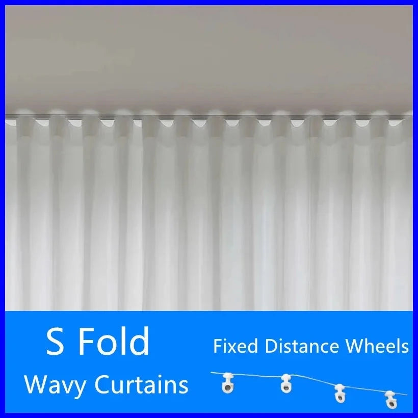 Super Soft Snow White S Fold Wavy Tulle Curtains for Living Room Julia M LifeStyles
