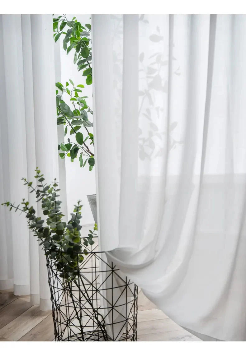 Super Soft Snow White S Fold Wavy Tulle Curtains for Living Room Julia M LifeStyles