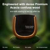 Charred Wooden Bourbon Whiskey Glass Set with Ice Cube Gift Julia M LifeStyles