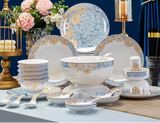 Luxury Blue Bone China Dinnerware Set for Elegant Weddings and Parties Julia M LifeStyles