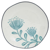 Floral Ceramic Dinnerware Set Sixteen-Piece Round Blue and White Service for Four Julia M LifeStyles