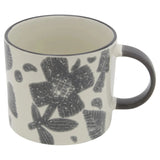 Elegant Gray and Ivory Floral Ceramic Dinnerware Set - 16 Pieces for Four Julia M LifeStyles