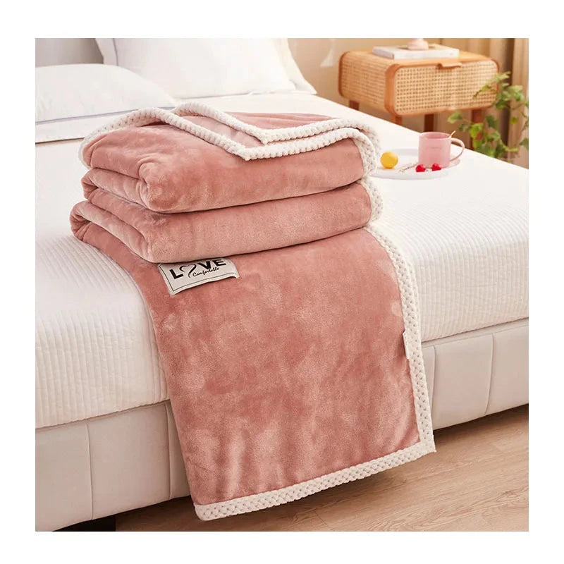 Double Layer Plush Velvet Sherpa Blanket Julia M LifeStyles