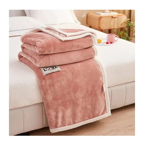 Double Layer Plush Velvet Sherpa Blanket Julia M LifeStyles