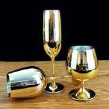 Sophisticated Electroplated Gold Crystal Champagne Glass - Julia M LifeStyles