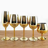 Sophisticated Electroplated Gold Crystal Champagne Glass - Julia M LifeStyles