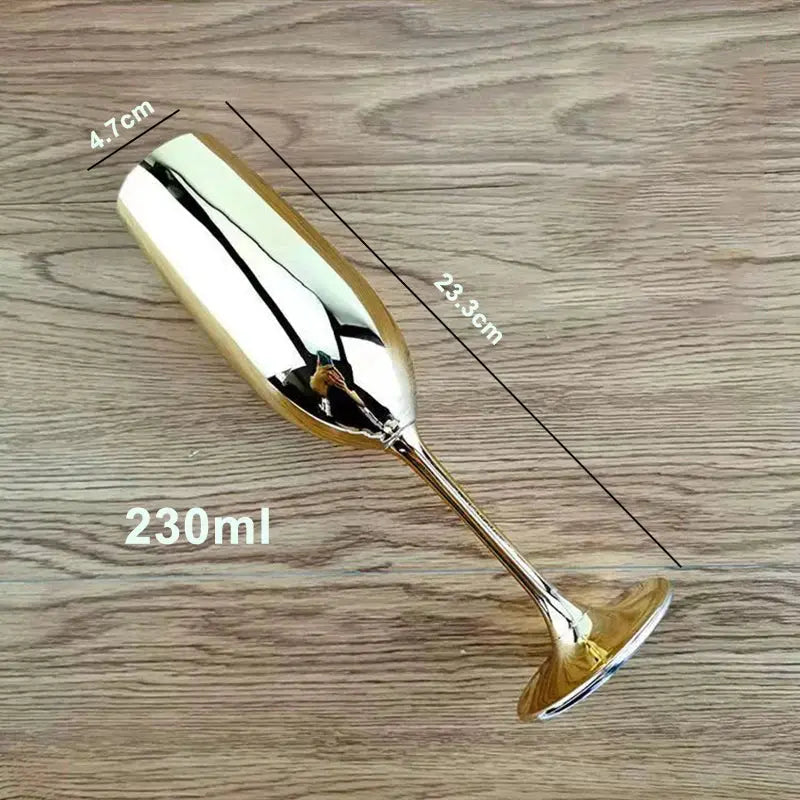 Sophisticated Electroplated Gold Crystal Champagne Glass - Julia M LifeStyles