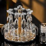 Luxury Crystal Spirits Shooter Glass Set with Gold Foil Decanter - Julia M LifeStyles
