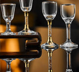 Luxury Crystal Spirits Shooter Glass Set with Gold Foil Decanter - Julia M LifeStyles