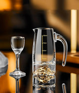 Luxury Crystal Spirits Shooter Glass Set with Gold Foil Decanter - Julia M LifeStyles