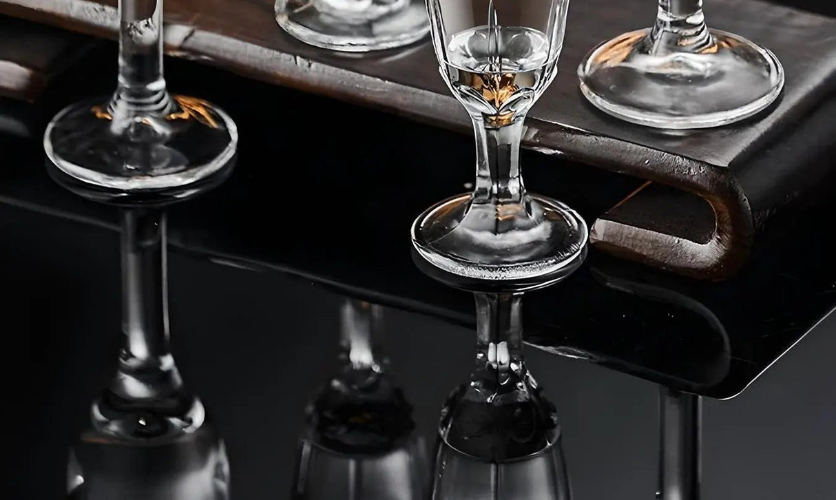 Luxury Crystal Spirits Shooter Glass Set with Gold Foil Decanter - Julia M LifeStyles