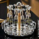 Luxury Crystal Spirits Tass Shooter Glass Set with Gold Foil Decanter - Julia M LifeStyles