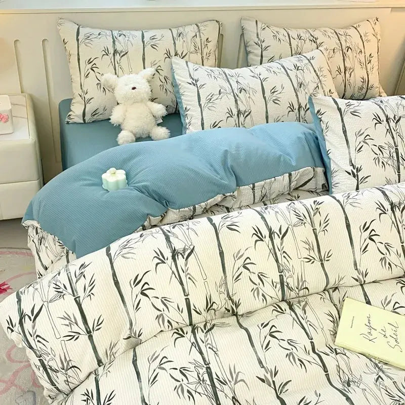 Aesthetic Floral Bedding Set - Twin to Queen Duvet Cover with Pillowcases Julia M LifeStyles