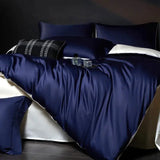 Luxury 100% Egyptian Cotton Reversible Duvet Cover Set in Silver & Purple - Julia M LifeStyles