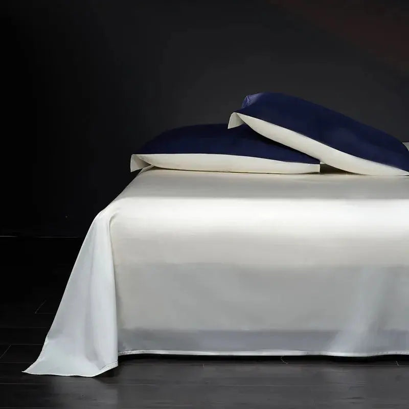 Luxury 100% Egyptian Cotton Reversible Duvet Cover Set - Silver & Purple Julia M LifeStyles