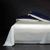 Luxury 100% Egyptian Cotton Reversible Duvet Cover Set - Silver & Purple Julia M LifeStyles