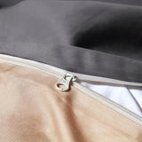 Luxury 100% Egyptian Cotton Reversible Duvet Cover Set - Silver & Purple Julia M LifeStyles