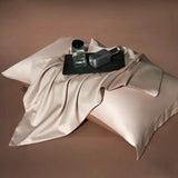 Luxury 100% Egyptian Cotton Reversible Duvet Cover Set - Silver & Purple Julia M LifeStyles