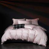 Luxury 100% Egyptian Cotton Reversible Duvet Cover Set - Silver & Purple Julia M LifeStyles
