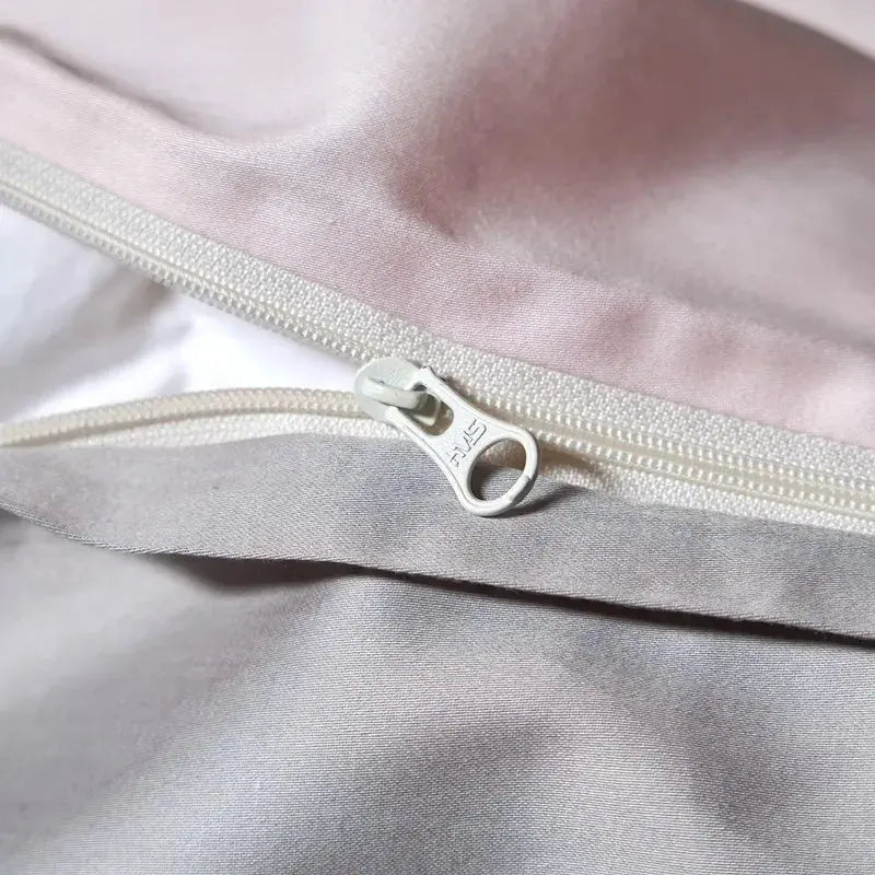 Luxury 100% Egyptian Cotton Reversible Duvet Cover Set - Silver & Purple Julia M LifeStyles