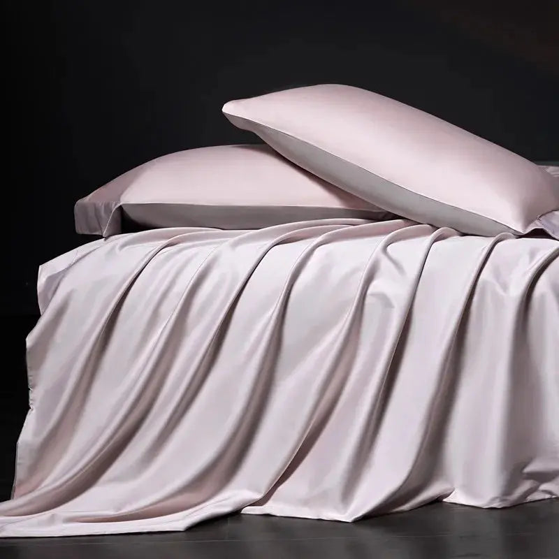 Luxury 100% Egyptian Cotton Reversible Duvet Cover Set - Silver & Purple Julia M LifeStyles