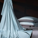 Luxury 100% Egyptian Cotton Reversible Duvet Cover Set - Silver & Purple Julia M LifeStyles