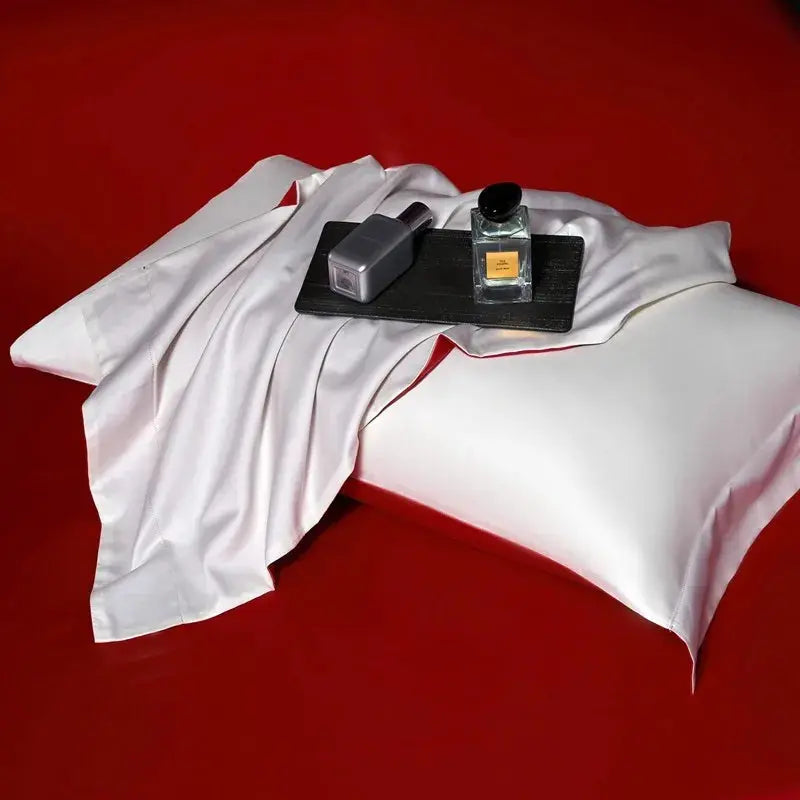 Luxury 100% Egyptian Cotton Reversible Duvet Cover Set - Silver & Purple Julia M LifeStyles