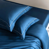 Luxury 1000TC Egyptian Cotton Duvet Cover Set with Silver Embroidery Julia M LifeStyles