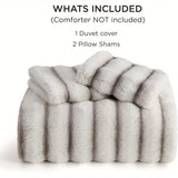 Bedsure Luxurious Faux Fur 3-Piece Duvet Cover Set - Ultra Soft Cozy Bedding Julia M LifeStyles