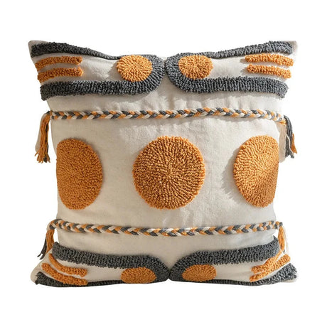 Bohemian Embroidered Tassel Pillow Case 45x45cm Julia M LifeStyles