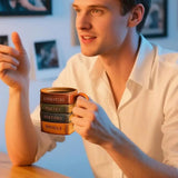 3D Painted Book Design Coffee Mug - Heat-Resistant Drinkware with Ergonomic Handle Julia M LifeStyles