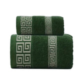 2PCS Green Bath Towels Set - Julia M LifeStyles