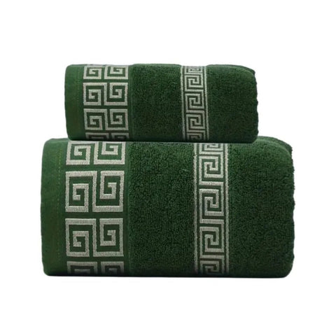 2PCS Green Bath Towels Set - Julia M LifeStyles
