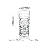 Big Eyes Ghost Face Tiki Cocktail Glass - Julia M LifeStyles