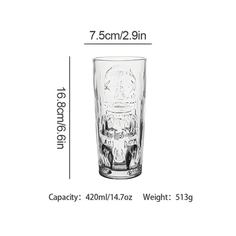 Big Eyes Ghost Face Tiki Cocktail Glass - Julia M LifeStyles