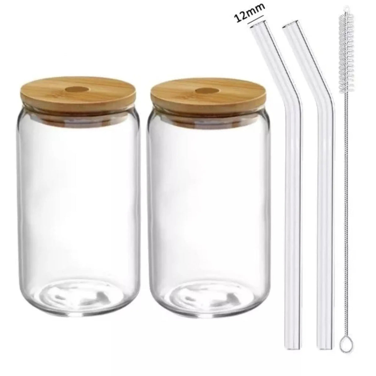 Julia M LifeStyles Glass Bubble Tea Cup Set - 4 Stylish Cups with Lids & Straws - Julia M LifeStyles