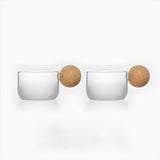 Elegant Blossom Glass Teapot with Wooden Lid by Julia M Lifestyles - Julia M LifeStyles