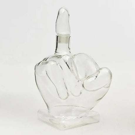 Middle Finger Shaped Glass Decanter by Julia M LifeStyles - Julia M LifeStyles