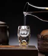 Crystal Glass Wine Decanter Set with Gold Foil Shot Cup Julia M LifeStyles