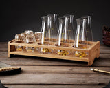 Crystal Glass Wine Decanter Set with Gold Foil Shot Cup Julia M LifeStyles