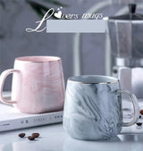 Nordic Marbled Ceramic Mug with Gold Rim Julia M LifeStyles