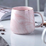 Nordic Marbled Ceramic Mug with Gold Rim Julia M LifeStyles